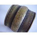 Vintage Ethnic Brass Cuff Bracelet Bangle