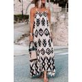 Black Western Aztec Printed Fashion Vacation Su...