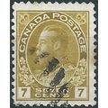 Canada 1915 SG208 7c Olive-Yellow Good/Fine Use...