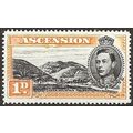 Ascension Island 1940 SG39c 1d Black & Yellow-O...