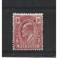 Turks&Caicos.SG118 1d Red.Mounted Mint.Aug24a