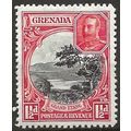 Grenada 1934 SG137 1 1/2d Black & Scarlet Mount...