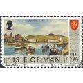ISLE OF MAN, SHIP, Port St Mary's Harbour, grey...
