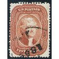 27, Used 5¢ F/VF RARE Brick Red Color Cat $1,45...