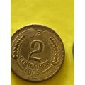 Umlaufmünze Chile 2 Centesimos 1965