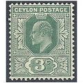 Ceylon 1903 SG266 3c Green Mounted Mint .