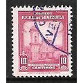 VENEZUELA 1942 10c RED CARACAS CATHEDRAL SG 653...