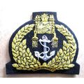 BRUNEI NAVY OFFICER HAT CAP BADGE NEW HAND EMBR...