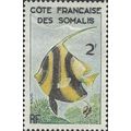 SOMALIA, FISH, Pennat Coralfish, green 1959, 2F