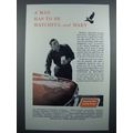 1960 America Fore Insurance Ad - Watchful and Wary