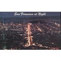 USA Postcard - San Francisco At Night, California