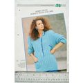 Woman's pattern 71 shirt neck jersey in zig zag...