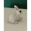 Rabbit White - Paw up 1:12th Dolls House Miniature