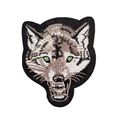Wolf Iron On Patch Face 8.9cm x 10.5cm Detailed...