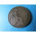 1918 H GEORGE V ONE PENNY HEATON MINT BIRMINGHA...