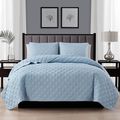 Twin/Twin XL 2-Piece Light Blue Microfiber Reve...