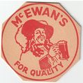 BEER MAT - McEWANS BREWERY - McEWANS FOR QUALIT...