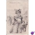 old postcard - with Best Christmas Wishes