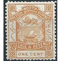 North Borneo 1892 SG37 1c Orange Mounted Mint ....