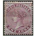 India 1882 SG88 1a Brown-Purple Mounted Mint . ..