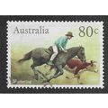 AUS 1986 80c 'HORSES' FINE USED (EBID68-043)