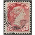 Canada 1890 SG105 3c Bright Vermilion Pulled Pe...