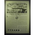 1930 Cunard Cruise Line Ad - The Britannia, Ice...