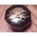 Otagirl black ceramic trinket box shell design