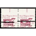 1903, MNH 9.3¢ Miscut Freak Error Coil Gap Pair...