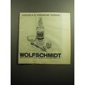 1958 Wolfschmidt Vodka Ad - America's premium vodka