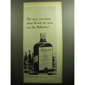 1958 Ballantine's Scotch Ad - The more you know