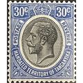 Tanganyika KGV 1931 30c Bright Blue Mounted Min...