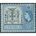 Jamaica 1962 3s black & blue SG190 CTO