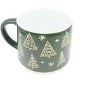 Green Christmas Tree Mug Ceramic 8 CM Microwave...