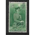 NEW ZEALAND 1954 3s BLUISH GREEN QUEEN ELIZABET...