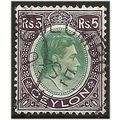 Ceylon 1938 SG397 5 Rupees Green & Purple Fine ...