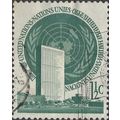 UNITED NATIONS, UN Headquarters, grey-green 1951, 1½c