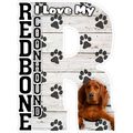 I Love My Redbone Coonhound Fridge Magnet