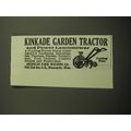 1928 Kinkade Garden Tractor Advertisement