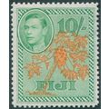 Fiji 1950 10s orange & emerald SG266a unused