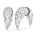 SWAROVSKI Luna Rhodium Plated Stud Earrings - N...
