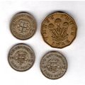 Great Britain. George VI. 4 x Threepence 1942, ...