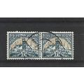 SouthAfrica.SG87 1 1/2d Gold Mine Pair.Fine Use...