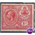 Bahamas 1920.SG107 1d Carmine Mounted Mint.