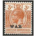 British Honduras 1918 SG118 3c Orange WAR Mount...