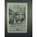 1931 Great Northern Railroad Ad w/ Cowboys - Ol...