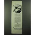 1931 Australian National Travel Association Ad -