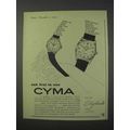1959 Cyma Watch Ad - 124 and Navystar