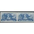 South Africa 1941 SG91 3d Blue Pair Mounted Min...