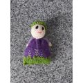 Hand made woollen doll approx 13cm tall